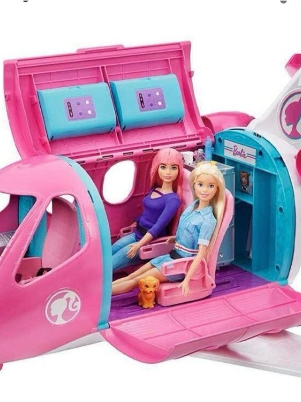 Barbie Pink and Teal Jet Playset with Dolls